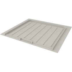 19-1/2 Inch, 22-1/2 Inch Width Flex Polymer Trim to Fit Vanity Sink Base Cabinet Drip Tray, Gray