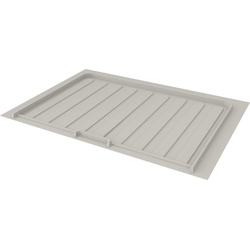 25-1/2 Inch, 28-1/2 Inch Width Flex Polymer Trim to Fit Vanity Sink Base Cabinet Drip Tray, Gray