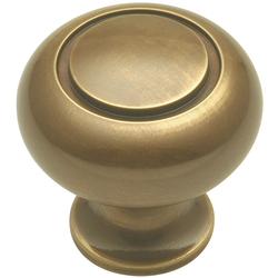 Power and Beauty Knob 1-1/4 inch Diameter Sherwood Antique Brass