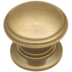 Power and Beauty Knob 1-1/4 inch Diameter Sherwood Antique Brass