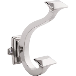 1-1/2 Inch Center to Center Bungalow Signature Hook, Polished Nickel, 5 Pack