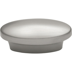 1-3/4 Inch Length x 3/4 Inch Width Metropolis Oval Cabinet Knob, Satin Nickel, 25 Pack