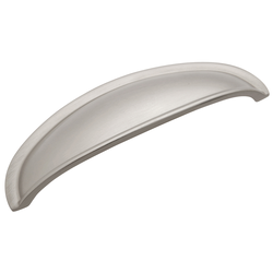 Power and Beauty Cup Pull 3 inch Center to Center Satin Nickel