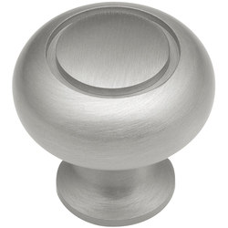 Power and Beauty Knob 1-1/4 inch Diameter Satin Nickel