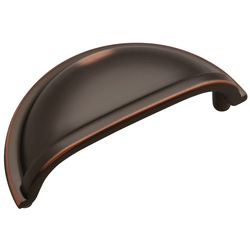 Prestige Cup Pull 3 inch Center to Center Oil Rubbed Bronze Highlighted