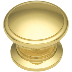Power and Beauty Knob 1-1/4 inch Diameter Polished Brass
