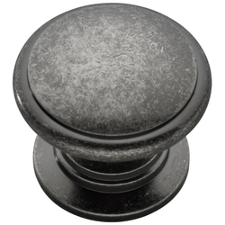 Prestige Knob 1-1/4 inch Diameter Black Nickel Vibed