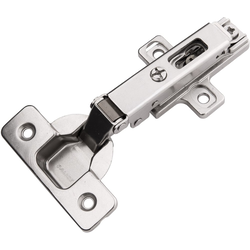 Full Overlay Frameless Self Closing Concealed Hinge, Polished Nickel, Pair