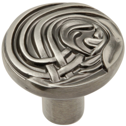 Nouveau Knob 1-3/8 inch Diameter Antique Nickel