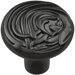 Nouveau Knob 1-3/8 inch Diameter Matte Black