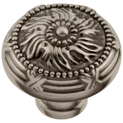 Ribbon and Reed Knob 1-1/4 inch Diameter Antique Nickel