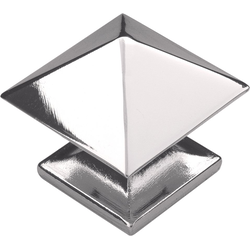 1-1/4 Inch Diameter Studio Square Cabinet Knob, Polished Nickel
