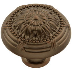 Ribbon and Reed Knob 1-1/2 inch Diameter Refined Bronze