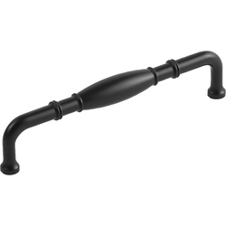 5-1/16 Inch Center to Center Williamsburg Cabinet Pull, Matte Black
