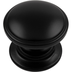 1-1/4 Inch Diameter Williamsburg Mushroom Cabinet Knob, Matte Black, 10 Pack