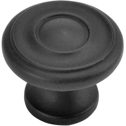 1-1/4 Inch Diameter Cottage Mushroom Cabinet Knob, Matte Black, 10 Pack
