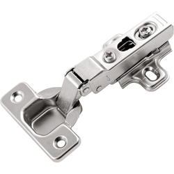 14% OFF Half Overlay Frameless Self Closing Snap On Concealed Hinge, Polished Nickel