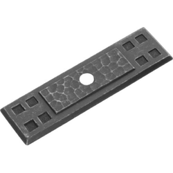 3-1/2 Inch Length x 1 Inch Width Arts &amp; Crafts Knob Backplate, Vibra Pewter