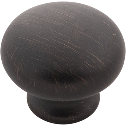 1-1/8 Inch Diameter Cottage Cabinet Knob, Vintage Bronze