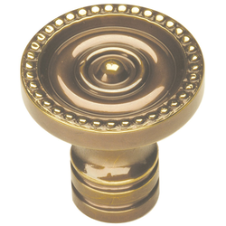 Savannah Knob 1-1/4 inch Diameter Sherwood Antique Brass