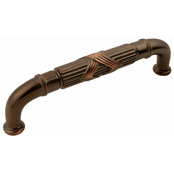 Ribbon and Reed Appliance Pull 8 inch Center to Center Refined Bronze