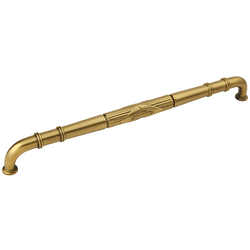 Ribbon and Reed Appliance Pull 18 inch Center to Center Winchester Brass
