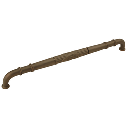 Ribbon and Reed Appliance Pull 18 inch Center to Center Refined Bronze