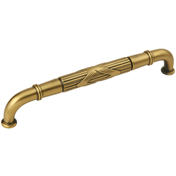 Ribbon and Reed Appliance Pull 12 inch Center to Center Winchester Brass
