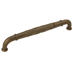 Ribbon and Reed Appliance Pull 12 inch Center to Center Refined Bronze