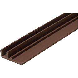 25% OFF 48" Straight Flush Mount Tambour Door Track, for 3/16" Tambour Thickness, Brown