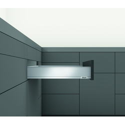  LEGRABOX Metal Drawer System Kit, 22 Inch Long x 3-9/16 "High, M Series, 125 lb. Load Capacity, Brushed Stainless Steel