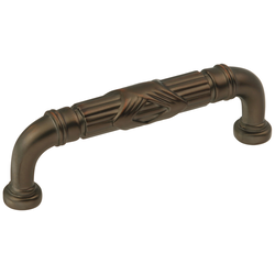 Ribbon and Reed Pull 3-3/4 inch Center to Center Refined Bronze
