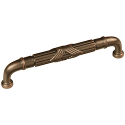 Ribbon and Reed Pull 6-5/16 inch Center to Center Refined Bronze