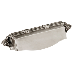 Ribbon and Reed Cup Pull 3 inch and 3-3/4 inch Center to Center Antique Nickel