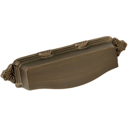 Ribbon and Reed Cup Pull 3 inch and 3-3/4 inch Center to Center Refined Bronze