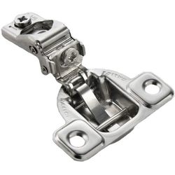 106 Degree 1-1/8 Inch Overlay Face Frame Self Close Dowel Mounting 2 Cam Hinge, Nickel
