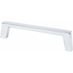 Berenson Brookridge 5-1/16 Inch Center to Center Polished Chrome Cabinet Pull, Zinc Material, Transitional Style, Classic Comfort Series
