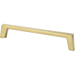 Berenson Brookridge 6-5/16 Inch Center to Center Cabinet Pull in Modern Brushed Gold Finish, Zinc Material, Transitional Style
