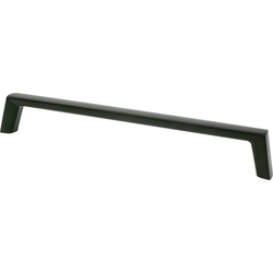 Berenson Brookridge 8-13/16 Inch Center to Center Matte Black Cabinet Pull, Zinc Material, Transitional Style, Classic Comfort Series