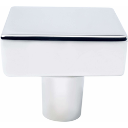 Berenson Brookridge 1-3/8 Inch Diameter Polished Chrome Square Cabinet Knob, Zinc Material, Transitional Style