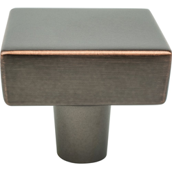 1-3/8 Inch Diameter Brookridge Square Cabinet Knob, Verona Bronze