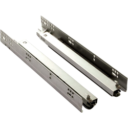 15 Inch Length VLS 2.0 Soft-Close Full Extension Undermount Slide for Up To 5/8 Inch Width Drawer Sides, 90 lb. Load Rating, Front Locking Devices Required, Zinc Plated Steel 