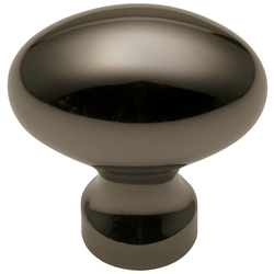 Solid Brass Knob 1-1/4 inch Diameter Black Nickel