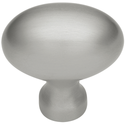 Solid Brass Knob 1-3/8 inch Diameter Satin Nickel