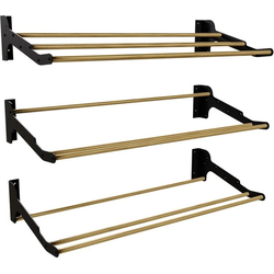 5% OFF 27-1/4 Inch Width x 13-1/2 Inch Depth Wine Display Shelf Rack, Gold