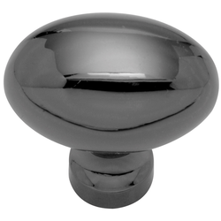 Solid Brass Knob 1-3/8 inch Diameter Black Nickel