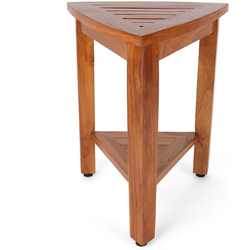 16 Inch Width x 16-1/2 Inch Depth Sereni Shower Stool, Teak