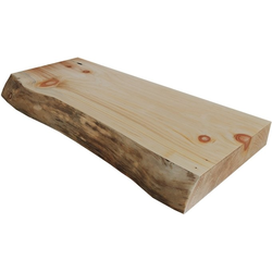 24 Inch Width x 9 to 12 Inch Depth Live Edge Floating Shelf, Pine