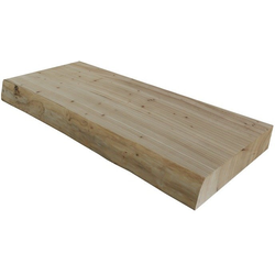 24 Inch Width x 9 to 12 Inch Depth Live Edge Floating Shelf, Elm