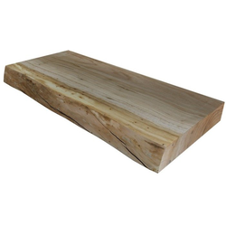 24 Inch Width x 9 to 12 Inch Depth Live Edge Floating Shelf, Walnut